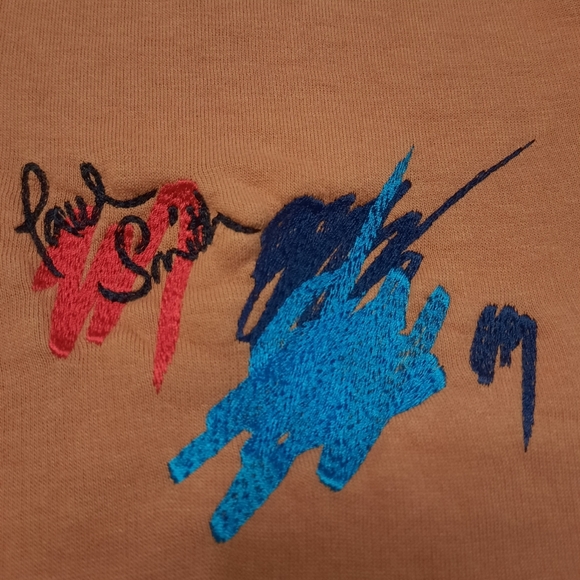 PAUL SMITH Embroidered Marker Pen Mens Pink Hoodie Ink Spill Organic Cotton L - Picture 9 of 16